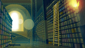 Library Aesthetic Pixel Art Hd Wallpaper