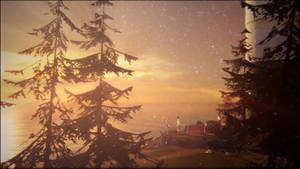 Life Is Strange Cliff Scene Sunset Wallpaper