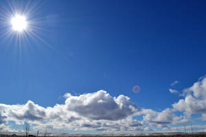 Light Blue Aesthetic Desert Sky Wallpaper