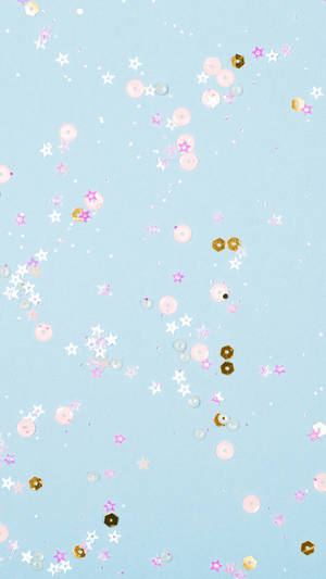 Light Blue Aesthetic Sequins Wallpaper