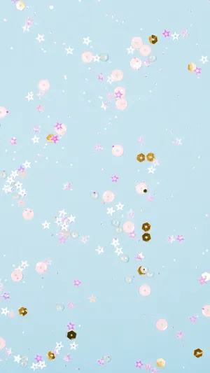 Light Blue Aesthetic Sequins Wallpaper