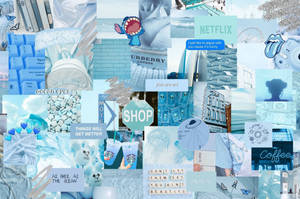 Light Blue Aesthetic Vision Board Wallpaper