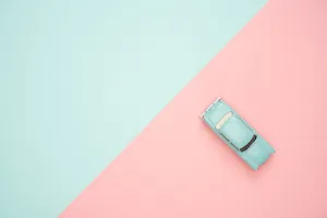 Light Blue Car Pastel Desktop Wallpaper