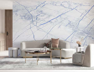 Light Blue Marble With Veins Of White Wallpaper