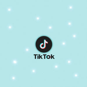 Light Blue Starry Tiktok Logo Wallpaper