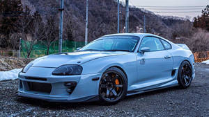 Light Blue Toyota Supra Wallpaper