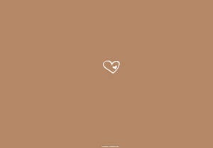 Light Brown Heart Doodle Wallpaper