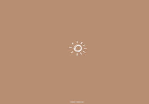 Light Brown Sun Doodle Wallpaper