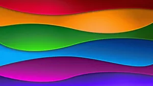 Light Color Wavy Rainbow Wallpaper