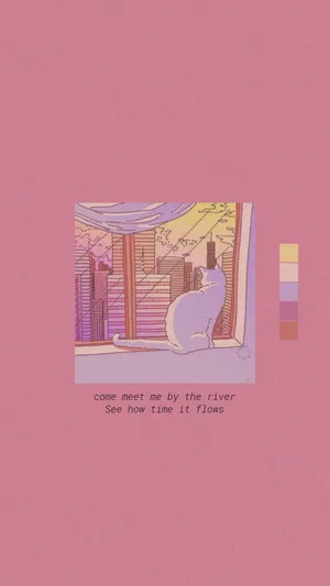 Light Pink Aesthetic Quote Wallpaper