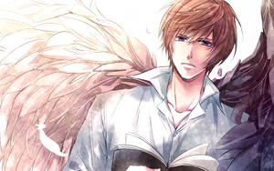 Light Yagami Angel Wings Wallpaper