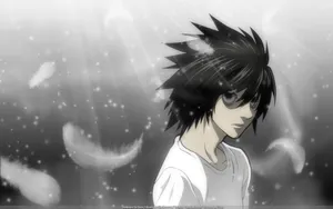 Light Yagami Confronts The Forces Of Justice Wallpaper