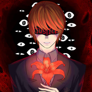 Light Yagami Justice Eyes Art Wallpaper