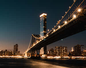 Lights Night Golden Gate Bridge Wallpaper