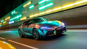 Lights Reflected At Toyota Supra Car Wallpaper