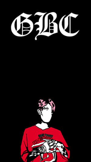 Lil Peep Logo Featuring The Black And White Butterfly Design Wallpaper
