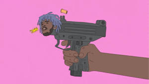 Lil Uzi Vert And His Handgun Wallpaper