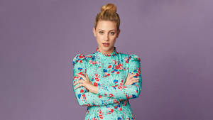 Lili Reinhart On Purple Wallpaper