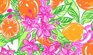Lilly Pulitzer Oranges Wallpaper