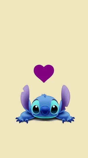 Lilo And Stitch Purple Heart Wallpaper