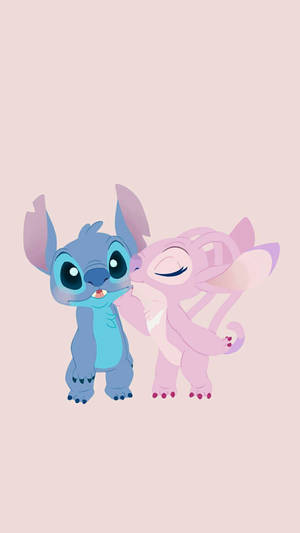 Lilo Stitch With Cute Little Angel Wallpaper