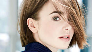 Lily Collins In Close-up Wallpaper