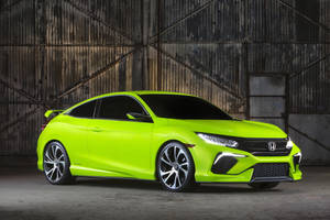 Lime Green 4k Honda Civic Wallpaper