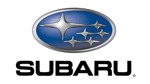 Lined Subaru Logo With Name Wallpaper