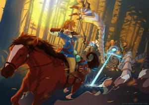 Link Fighting Ganon In Legend Of Zelda Wallpaper