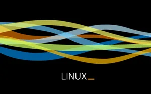 Linux Desktop Design With Colorful Stripes Wallpaper