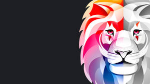 Lion Face Art Wallpaper