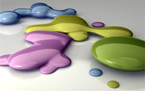 Liquid Color Splotches Wallpaper