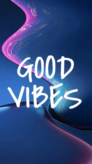 Liquid Swirl Good Vibes Iphone Wallpaper