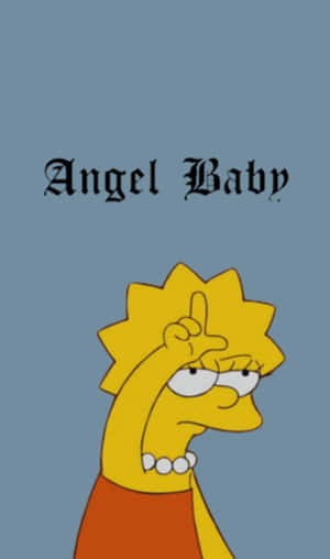 Lisa Simpson Angel Baby Aesthetic Wallpaper