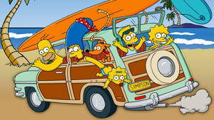 Lisa Simpson Beach Outing Wallpaper