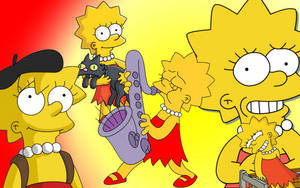 Lisa Simpson Collage Wallpaper