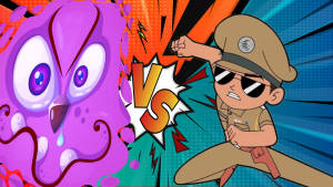 Little Singham Vs Pink Slime Wallpaper