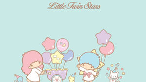 Little Twin Stars Balloons Wallpaper