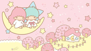 Little Twin Stars Looking Down Wallpaper