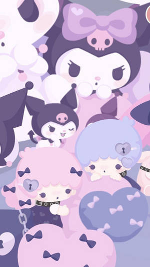 Little Twin Stars With My Melody Kurumi Wallpaper