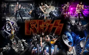 Live Compilation Kiss Band Wallpaper