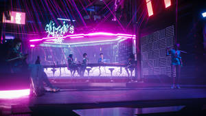 Lizzie's Bar From Cyberpunk Desktop Wallpaper