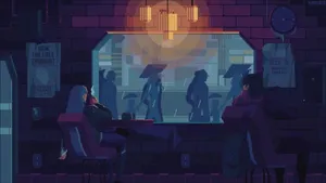 Lo Fi Anime Girls Drinking Coffee Cover Wallpaper
