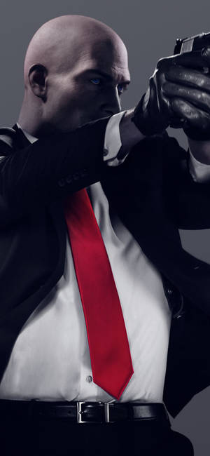 Loaded Gun Agent 47 Hitman Iphone Wallpaper