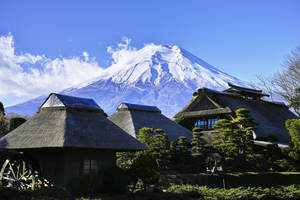 Local Village And Mount Fuji Wallpaper