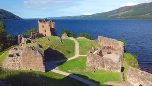 Loch Ness Lake Ruins In Scotland Wallpaper