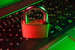 Locked Padlock Cybersecurity Symbol Wallpaper