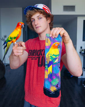 Logan Paul With Cutie Maverick Wallpaper