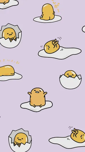 Logging On To Gudetama Computer Wallpaper