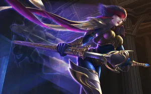 Lol 1920 X 1080 Gaming Fiora With Sword Wallpaper